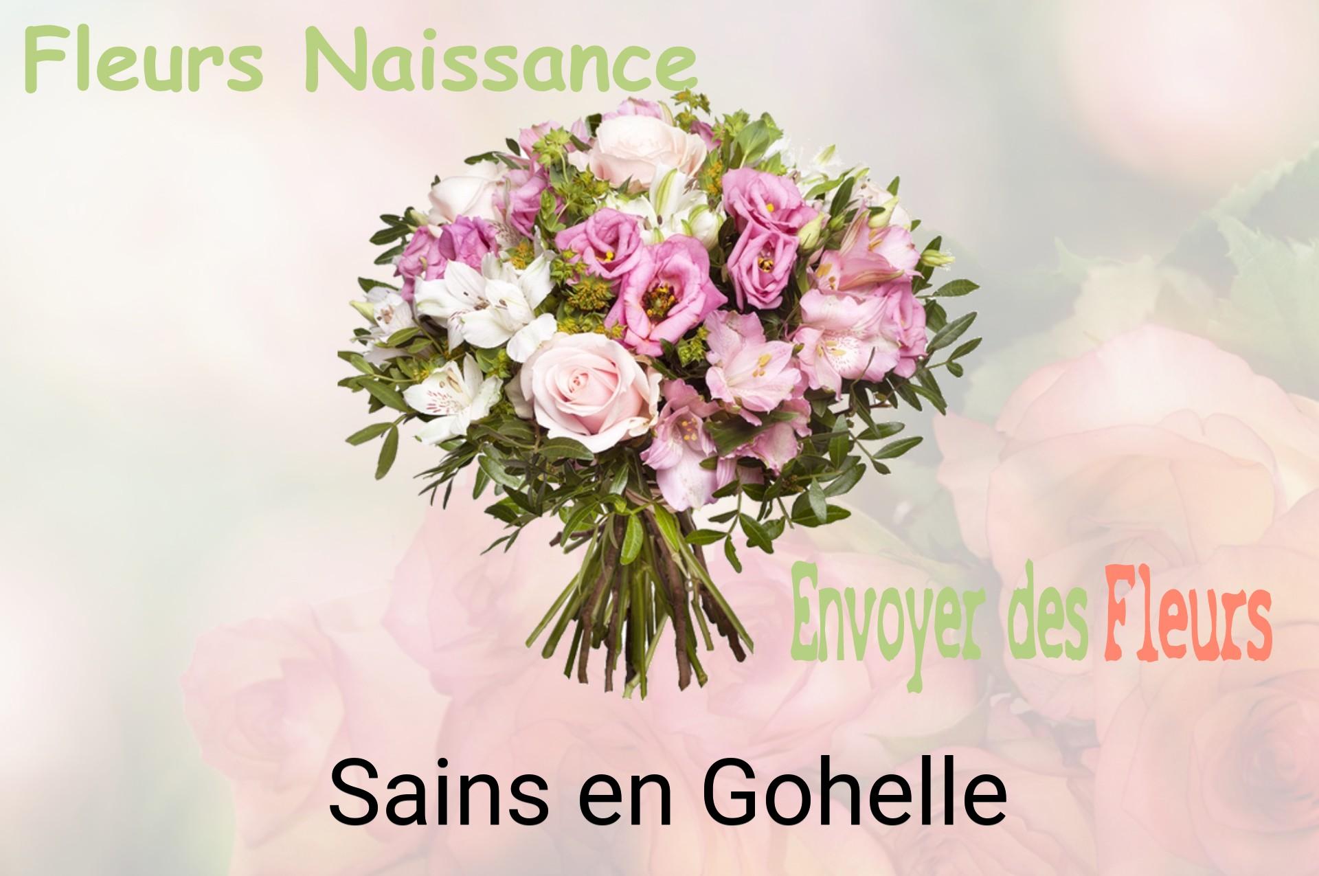 Bouquet de fleurs de naissance livré à Sains-en-Gohelle